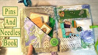 Pins and Needle Books in Vintage Junk Journal style Sewing ephemera They make a wonderful gift⭐✂🧵💚 [upl. by Feirahs905]