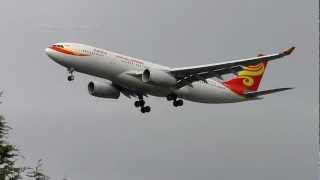 Hainan Airlines Airbus A330200 Landing at SeattleTacoma International Airport [upl. by Viens]