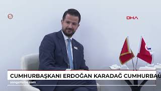 Cumhurbaşkanı Erdoğan Karadağ Cumhurbaşkanı Milatovic ile görüştü [upl. by Nauqe]