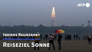 Indien schickt Forschungssatellit zur Sonne  AFP [upl. by Lekim]