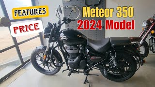 New Royal Enfield Meteor 350 😍  Fireball Black  Price  Features  2024 Model  Vlogster Navin [upl. by Katuscha]