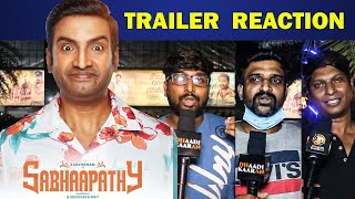 Sabapathy Trailer Reaction  Sabapathy Trailer Public Review  Santhanam  Pugazh Sabapathy Trailer [upl. by Doowrehs]