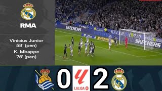 Real Sociedad vs Real Madrid 02  LaLiga 2024  Today Match Highlights [upl. by Anayit575]