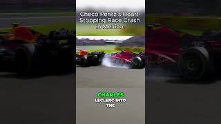 Checo Perezs HeartStopping Race Crash in Mexico [upl. by Sheeb]