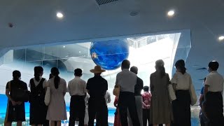 Diameter 3 meters LED sphere screen hanging art vision [upl. by Garmaise]