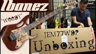 Ibanez Premium JEM77WDP Woody UNBOXING [upl. by Winne]