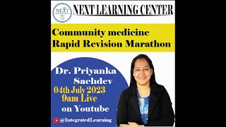 Community Medicine Rapid Revision Marathon Class By Dr Priyanka Sachdev Part2 [upl. by Ahsocin]