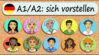 Deutschkurs A1  A2  sich vorstellen amp kennenlernen  Wie heißt du  Wie heißen Sie  German [upl. by Farland]