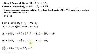 Bertrand Competition Differentiated Products and Constant Marginal Costs [upl. by Sac]