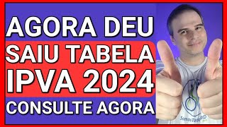 ✅SAIU NO DIÁRIO OFICIAL TABELA DO IPVA 2024 COMO CONSULTAR [upl. by Sinnelg739]