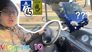 Hilfe Mit Mopedauto auf die Autobahn Grecav EKE Vlog Nr 10 [upl. by Rolanda]