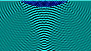 Ripple tank refraction of wavesplano convex lens [upl. by Ocsecnarf]