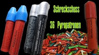 36 PyropatronenSchreckschuss Modelle im Test TOP Vorfreude 2017 [upl. by Llerehc]