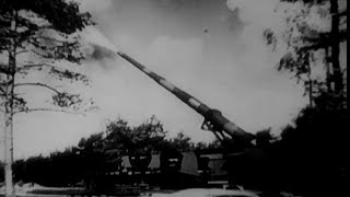 German Railroad Guns in Action Near Verdun France WW2 Artillery Footage with Sound [upl. by Archy]