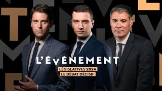 France 2  LÉvénement  Législatives 2024 Le débat décisif 26 juin 2024 [upl. by Lacy]