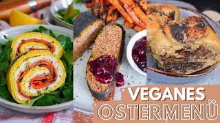 VEGANES OSTERMENÜ » Lachsrollen Osterbraten amp Mohnschnecken  3 Gänge Osterrezepte│Food Friday 39 [upl. by Analos]