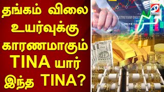 தங்கம் விலை உயர்வுக்கு காரணமாகும் TINA யார் இந்த TINA  SathiyamTv  Gold price [upl. by Amolap]