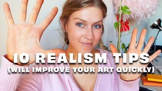 10 TIPS for BEGINNER REALISM ARTISTS  Ava Noelle Mosley [upl. by Zealand]