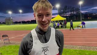 Max Abernethy on debut 10000m race leading to Scottish Senior gold medal [upl. by Brynna]