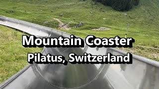 Mountain Coaster  Toboggan Run Pilatus Luzern Switzerland [upl. by Bouchier]