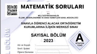 2023 LGS MATEMATİK SORULARI VE ÇÖZÜMLERİ [upl. by Napas523]