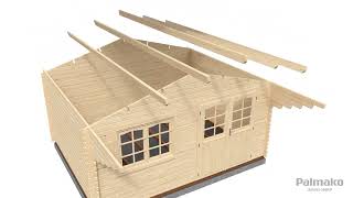 Palmako Sally Wood Log Cabin Assembly Video [upl. by Anselm116]