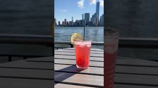 Raspberry cosmopolitan recipe with NYC skyline Scenic cooking with Parth shorts [upl. by Arikihs]