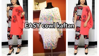 How to make cowl kaftan  BUBU Kaftan  springsummer 2019 dress idea  Easter outfit [upl. by Oisorbma]