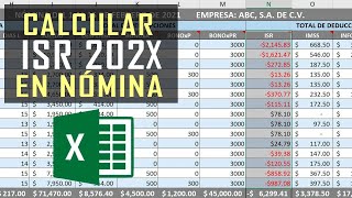 ✅ Calcular el ISR para CUALQUIER AÑO  IMPUESTOS en la NÓMINA  Ejemplo COMPLETO en EXCEL  DESDE 0🆗 [upl. by Nahtanod]