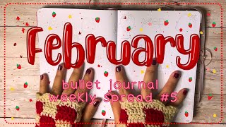 February Bullet Journal Weekly Spread 5  No Talking [upl. by Cartan]