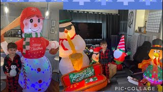 Unboxing New Christmas Inflatable Blow ups and Decorations blowups christmas2022 inflatables ⛄️ [upl. by Yenreit]