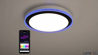 Ledvance Smart WIFI smart ceiling LED lamp black coldwarm white Orbis Magic [upl. by Kcirdef]