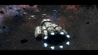 Battlestar Galactica Deadlock Skirmishes Pegasus VS SIX Cylon Basestars [upl. by Anatnahs]