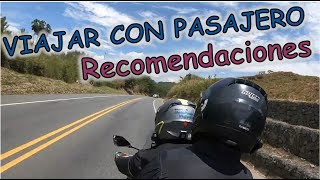 PASAJERO EN MOTO O PARRILLERO RECOMENDACIONES [upl. by Nagard]