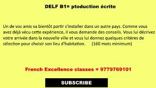 DELF B1 production ecrite donner des conseils à un ami pour sinstaller dans lautre pays [upl. by Naples]