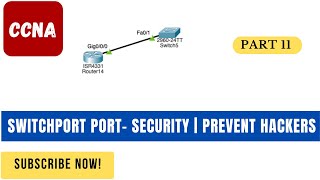 Port security in switch  Pevent MaliciousRogue attacker [upl. by Cirdor96]