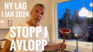 Rensar stopp i avlopp handfat wc dusch golvavlopp och åtgärdar läckande handfat [upl. by Eirod412]