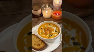 Let’s make butternut squash soup with shrimp ☺️🦐 soup souprecipe recipe [upl. by Kean]