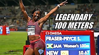 ShellyAnn FraserPryce Drops HISTORIC 100 Meter Time  2022 Diamond League Paris [upl. by Yemiaj]