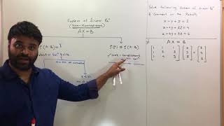 Matrices  System of linear Equations NonHomogeneous [upl. by Dennet]