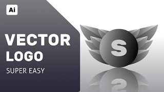 How To Make A S Letter With Vector Wings With Adobe Illustrator [upl. by Aizek]