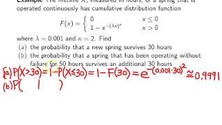 Weibull distribution  Example 1 [upl. by Adolphus]