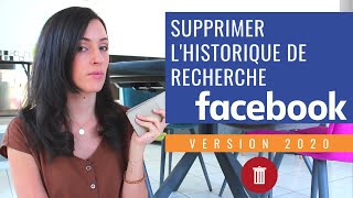 Facebook  supprimer lhistorique de recherches version 2020 [upl. by Gladis]