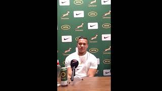 Interview Cheslin Kolbe Ahead of Springboks v Wallabies [upl. by Tormoria]