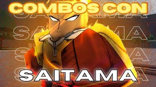 Combos con Saitama Para principiantes  Stronguest battlegrounds 👊🔥 [upl. by Arondel]