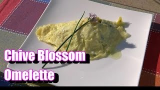 Chive Blossom Omelette with Garden Spinach and Goat Cheese [upl. by Market505]