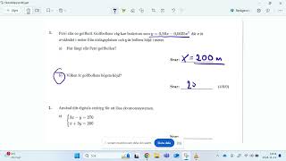 Ma2b uppg 12a Testprov Funktioner och Ekvationer Geogebra [upl. by Ocirema]