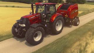 CASE IH Schlepper Puma 175 CVX mit einer Rundballenpresse RB 465 Round Pack [upl. by Rhines]