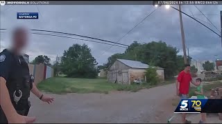 Body camera video shows Watonga man slammed to the ground by police during morning walk with son [upl. by Vevine]