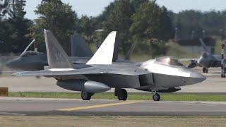 F22 Raptors launch for Middle East and other fighter jets get busy for the day 🇺🇸 🇬🇧 [upl. by Bordiuk]